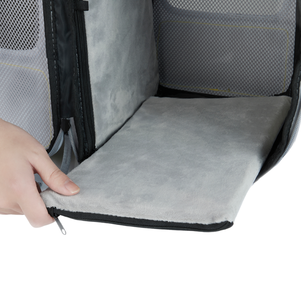 PETKIT Breezy xZone Katzenrucksack Transporttasche mit Lüfter Grau