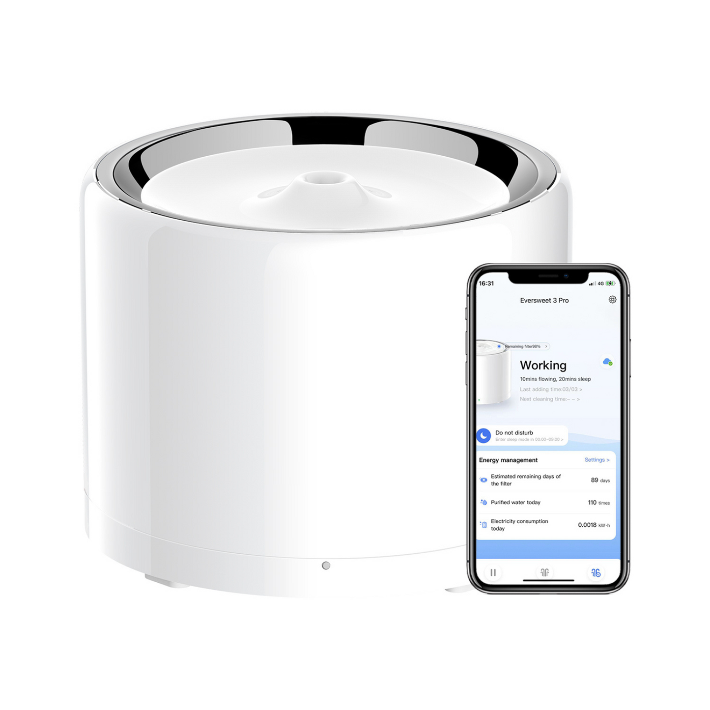 Petkit Trinkbrunnen Eversweet 3 PRO-Wireless UVC