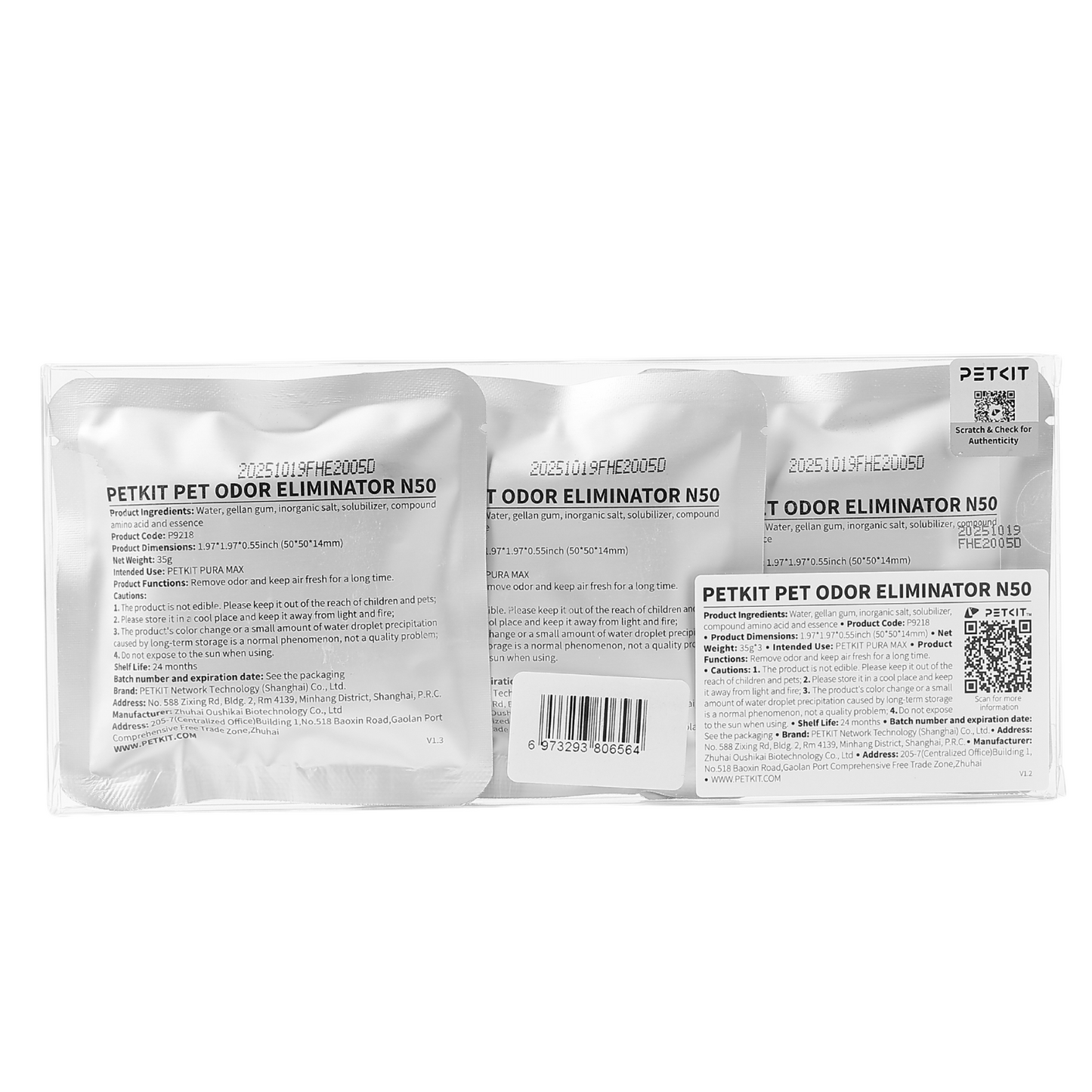 Petkit Katzenklo Pura Max & Pura Max 2 Lufterfrischer N50 3 Stk.