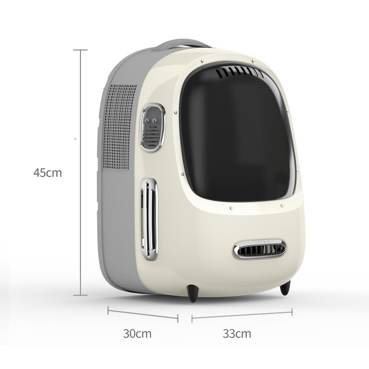 PETKIT Breezy2 Katzenrucksack Transporttasche mit Lüfter Cremeweiß