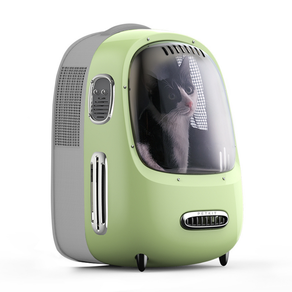 PETKIT Breezy2 Katzenrucksack Transporttasche mit Lüfter Grün