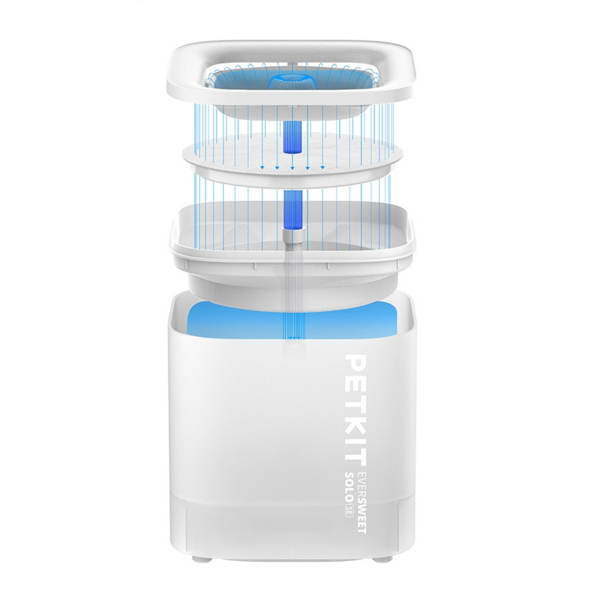 PETKIT Eversweet Solo SE Katzenbrunnen leise, Trinkbrunnen weiß