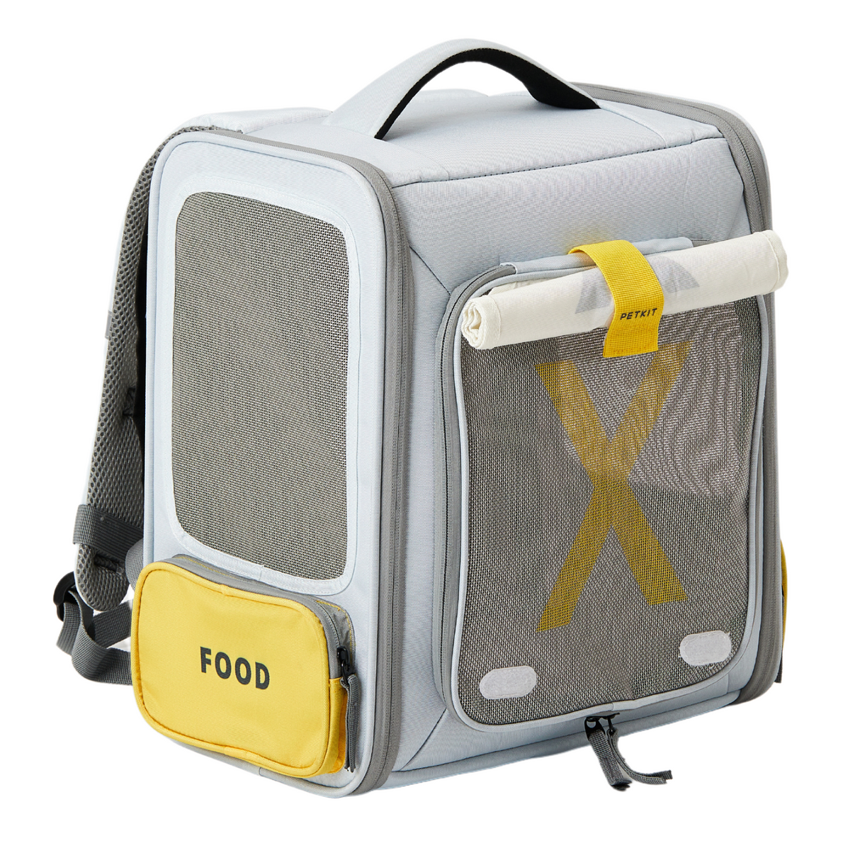 PETKIT Breezy xZone Katzenrucksack Transporttasche mit Lüfter Grau
