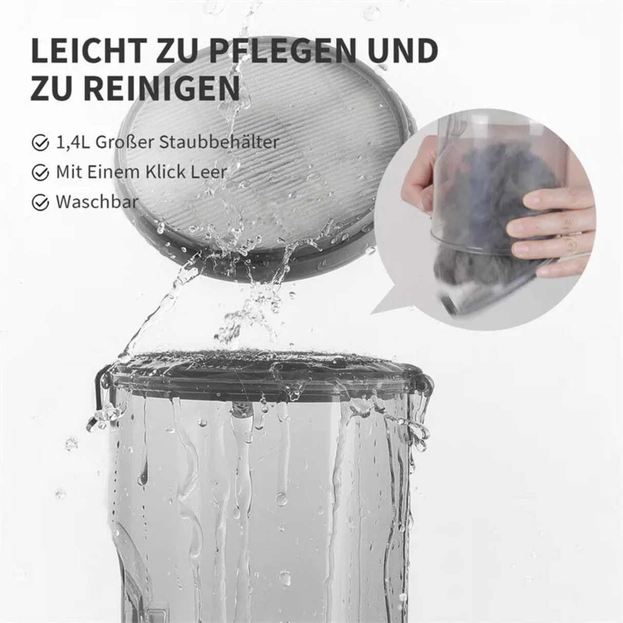 PETKIT Tierfell Staubsauger Set Fellpflege leise HEPA für Katzen Hunde