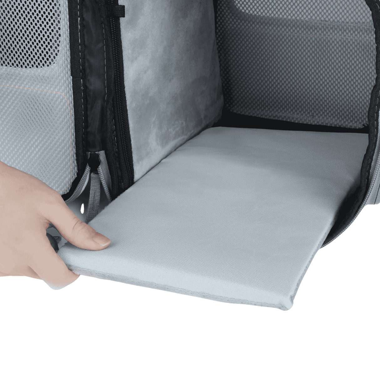 PETKIT Breezy xZone Katzenrucksack Transporttasche mit Lüfter Grau