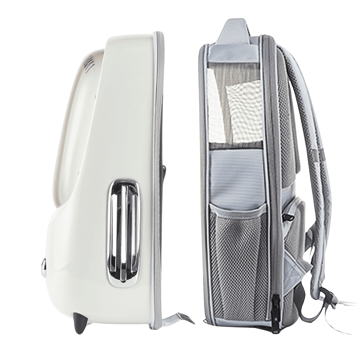 PETKIT Breezy2 Katzenrucksack Transporttasche mit Lüfter Cremeweiß