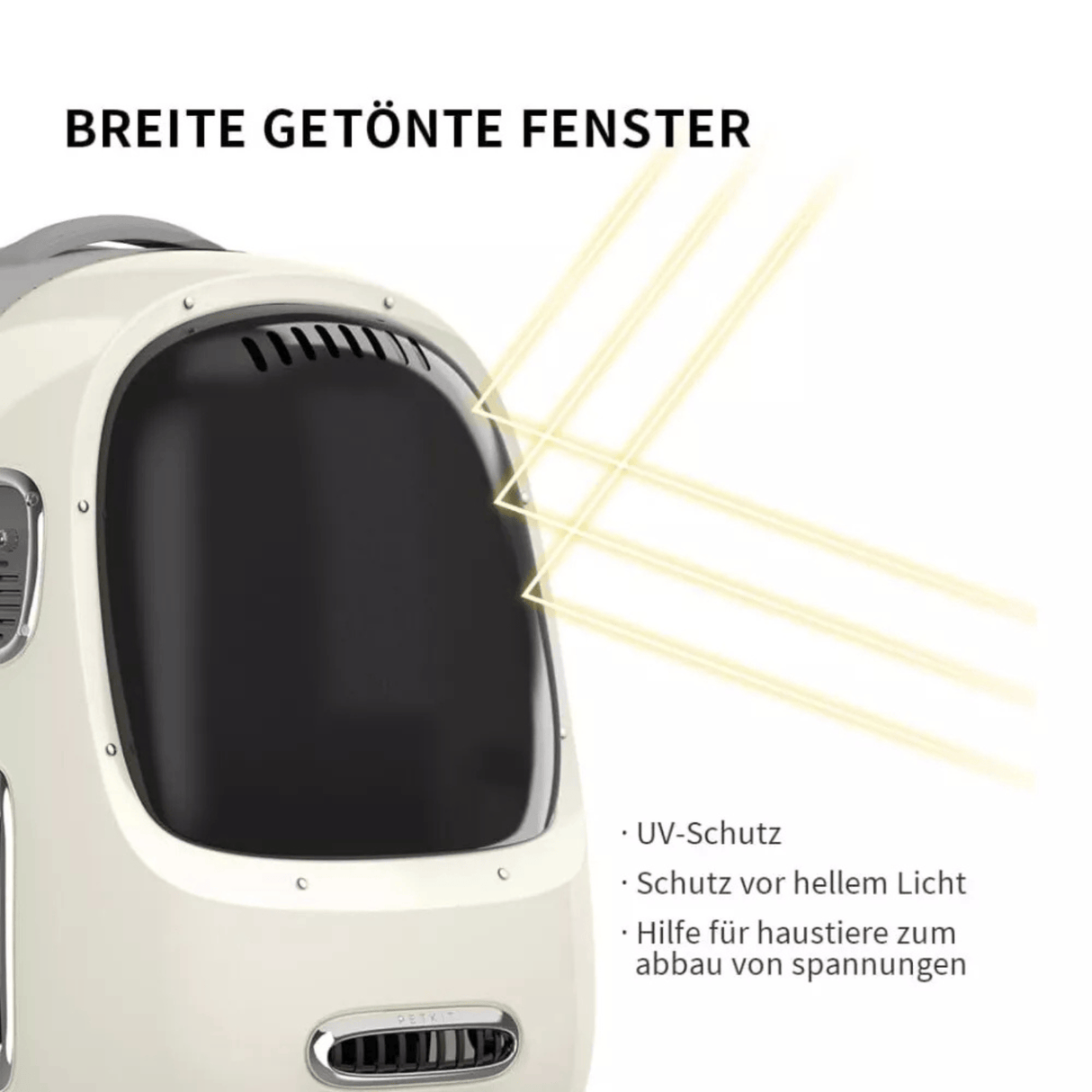 PETKIT Breezy2 Katzenrucksack Transporttasche mit Lüfter Cremeweiß