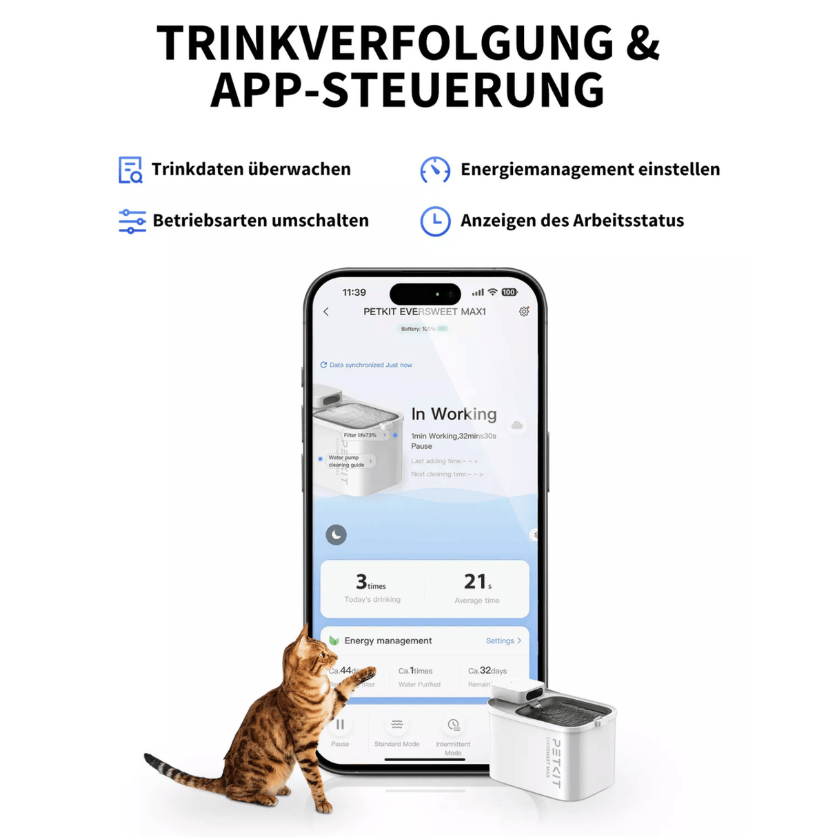 PETKIT Eversweet Max Katzenbrunnen Trinkbrunnen