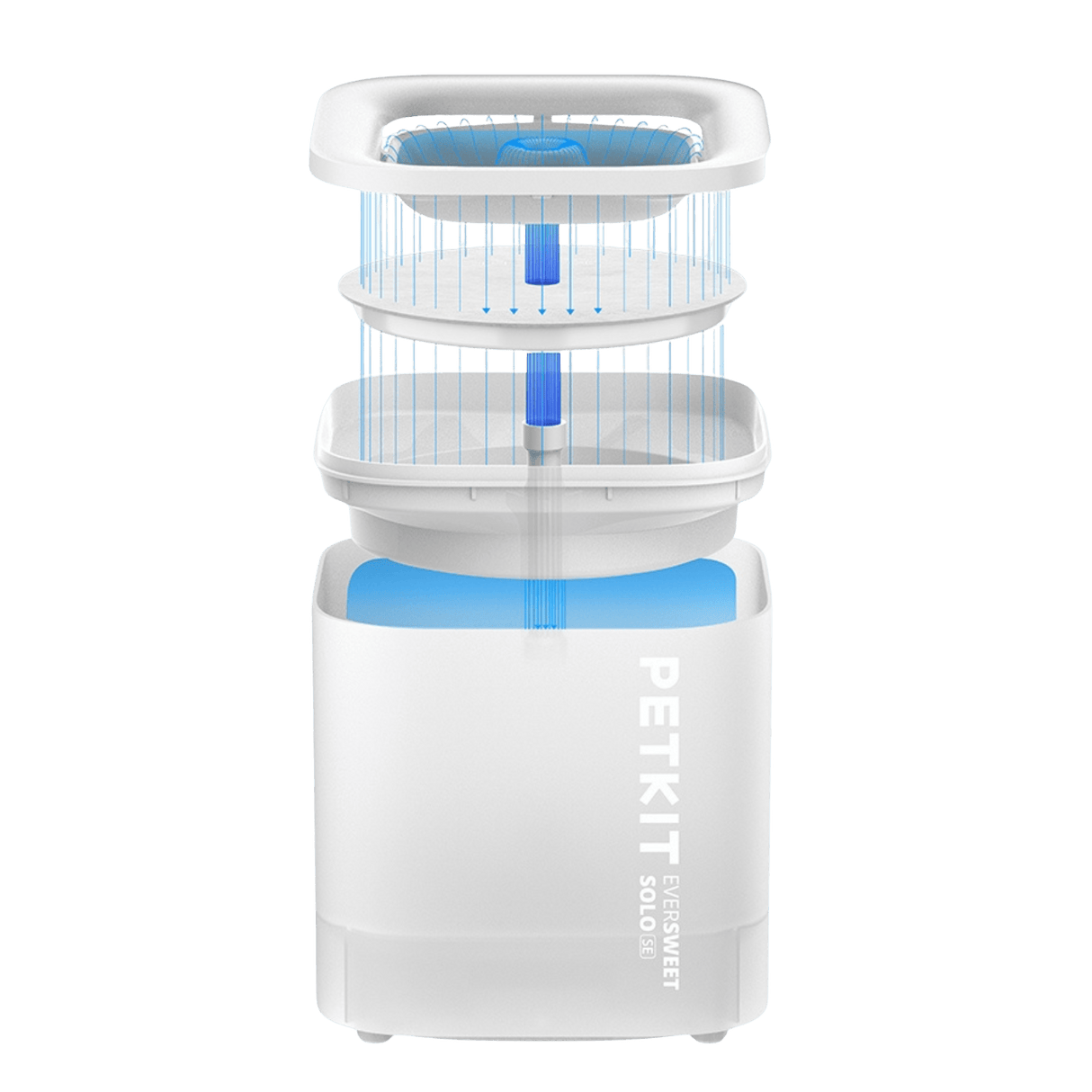 PETKIT Eversweet Solo SE Katzenbrunnen leise, Trinkbrunnen weiß