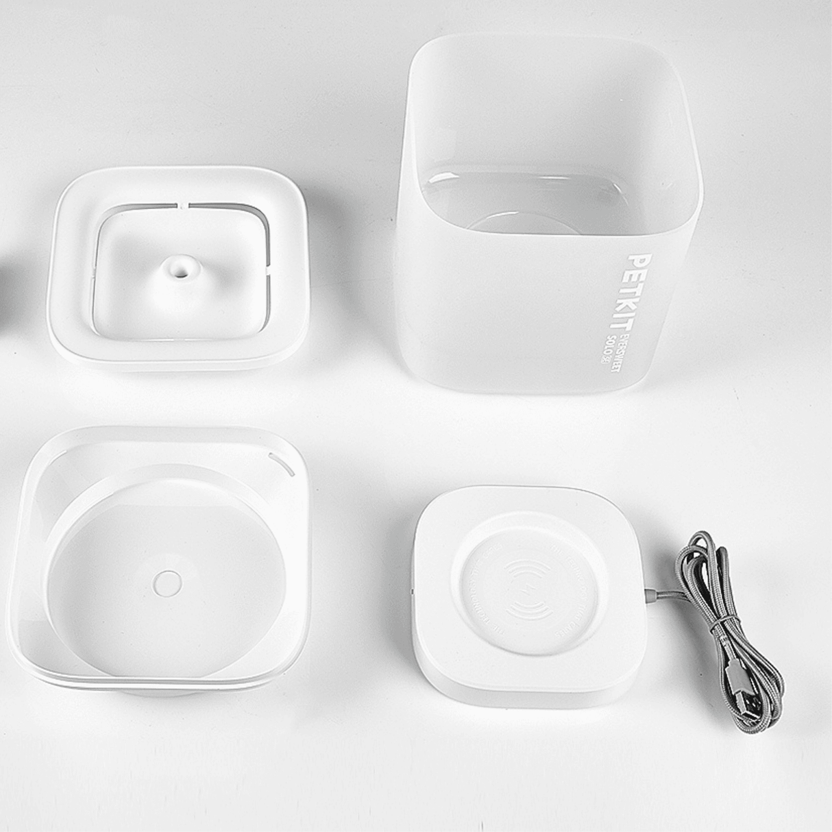 PETKIT Eversweet Solo SE Katzenbrunnen leise, Trinkbrunnen weiß