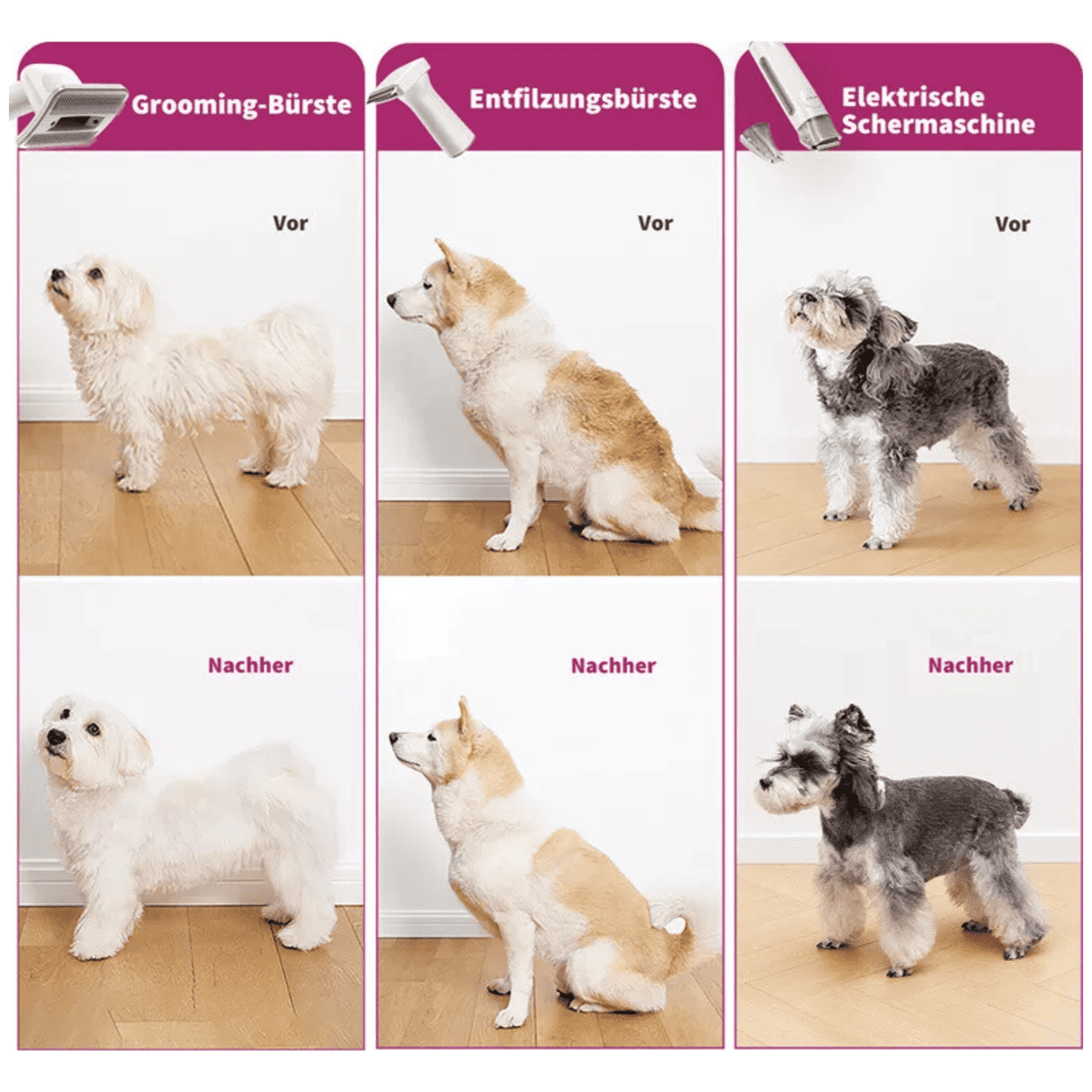 PETKIT Tierfell Staubsauger Set Fellpflege leise HEPA für Katzen Hunde