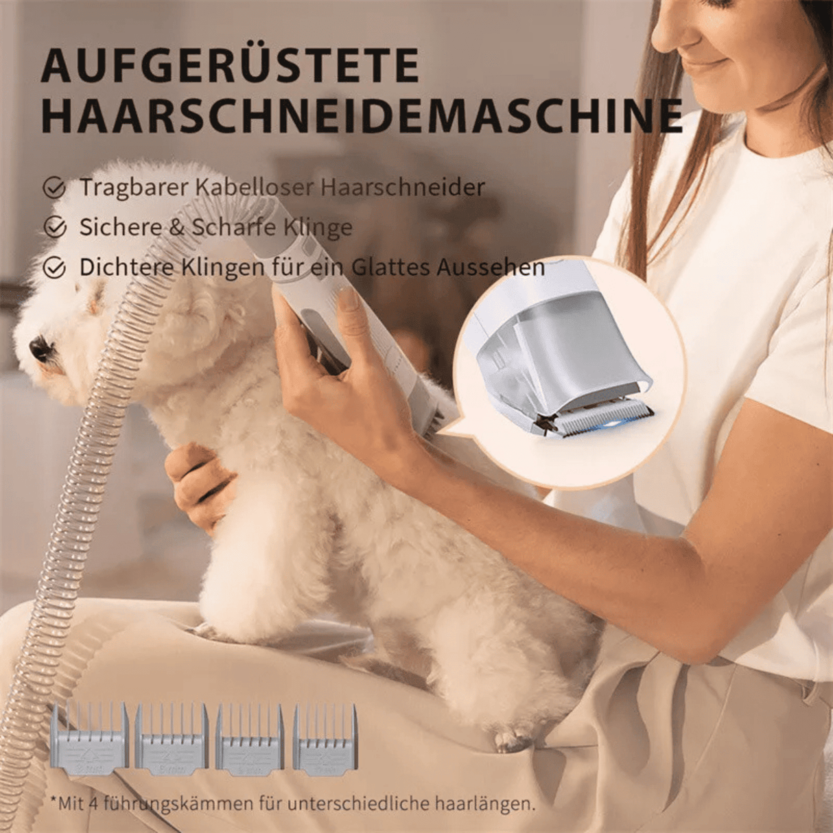 PETKIT Tierfell Staubsauger Set Fellpflege leise HEPA für Katzen Hunde