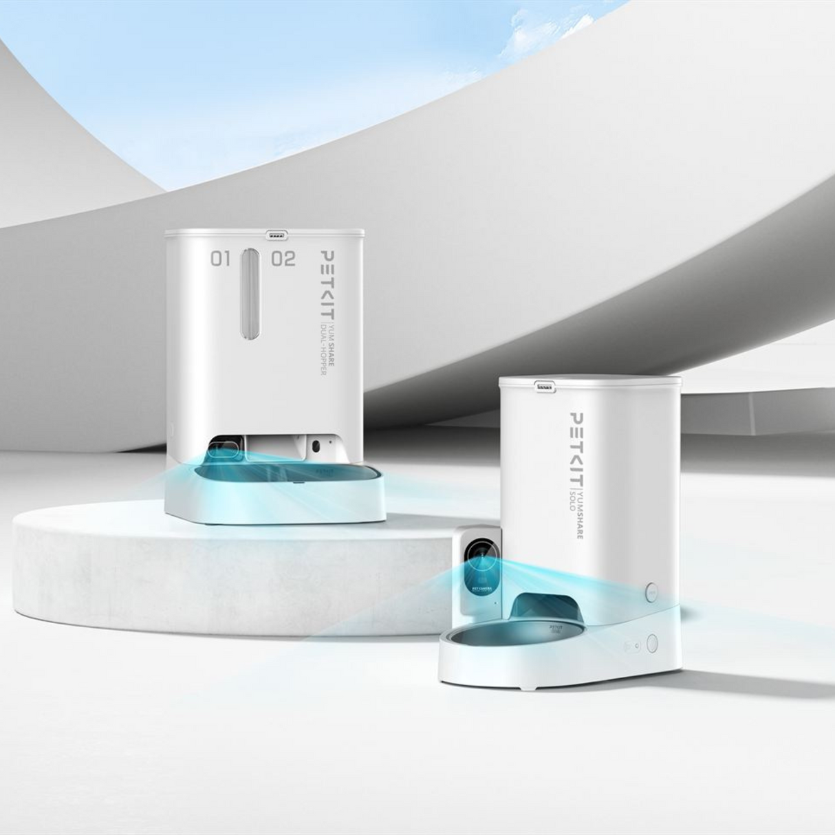 PETKIT YumShare Dual-Hopper Futterautomat Kamera WLAN App Katzen Futterspender