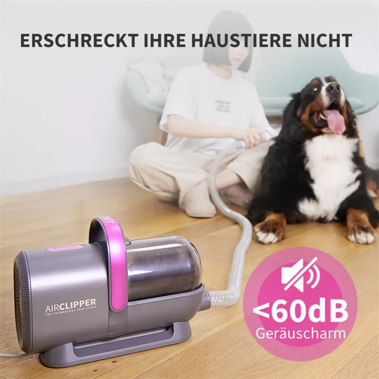 PETKIT Tierfell Staubsauger Set Fellpflege leise HEPA für Katzen Hunde