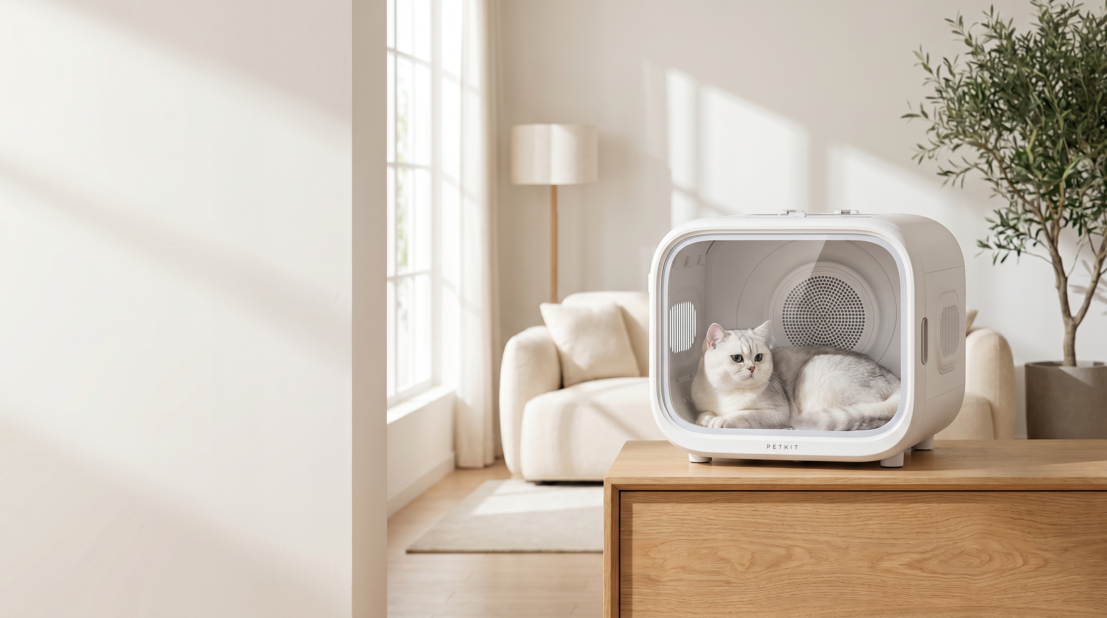 PETKIT Pflegeprodukte für Katzen und Hunde mit Krallenschere Trimmer und Tiertrockner