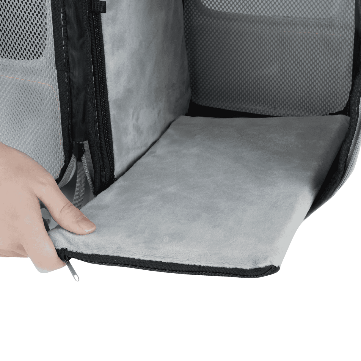 PETKIT Breezy xZone Katzenrucksack Transporttasche mit Lüfter Grau