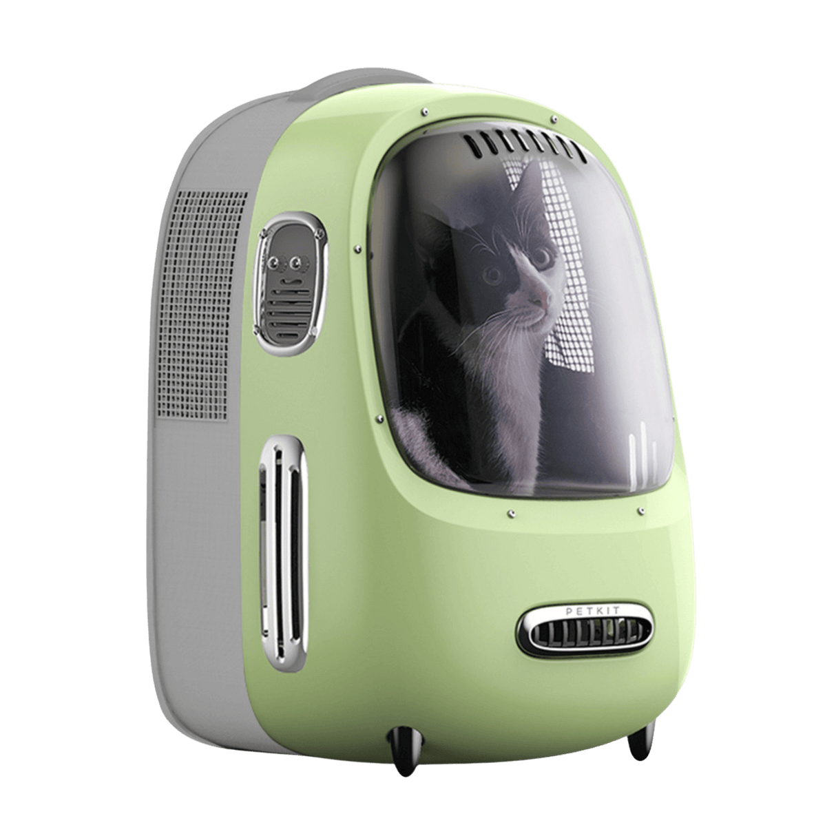 PETKIT Breezy2 Katzenrucksack Transporttasche mit Lüfter Grün