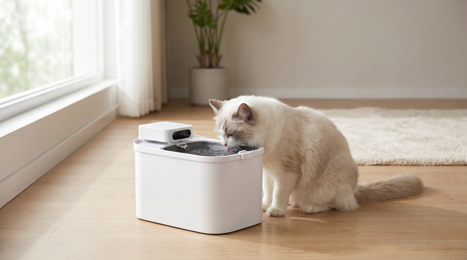 PETKIT Trinkbrunnen für Katzen in modernem Zuhause