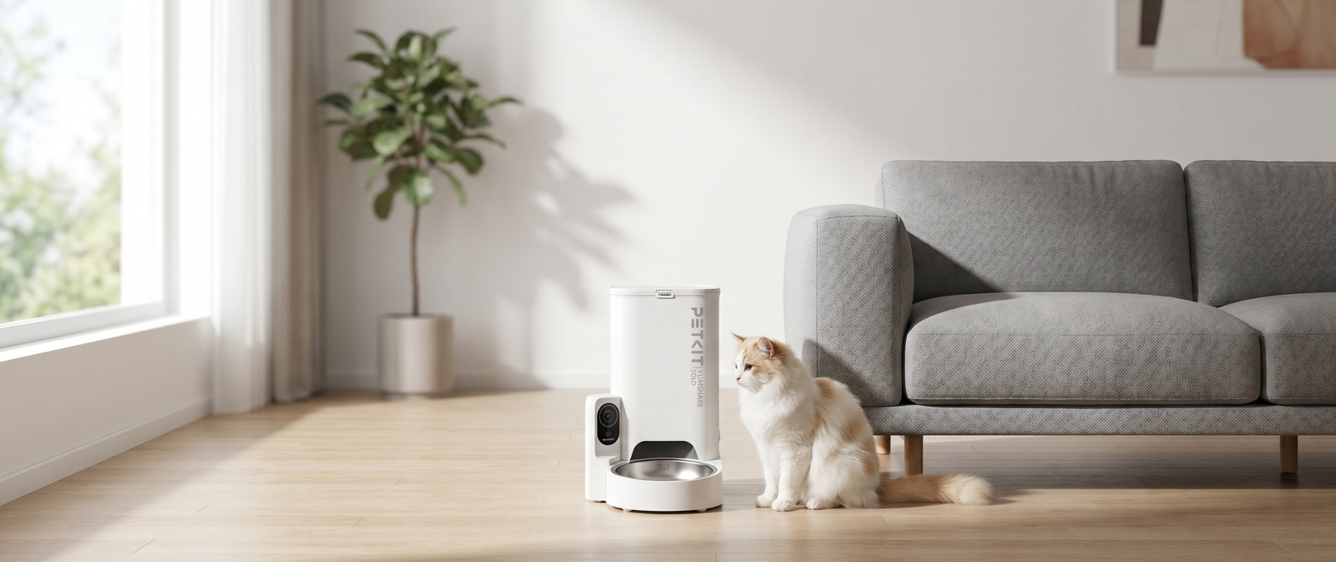 PETKIT Futternapf und smarter Futterautomat für Katzen im modernen Zuhause