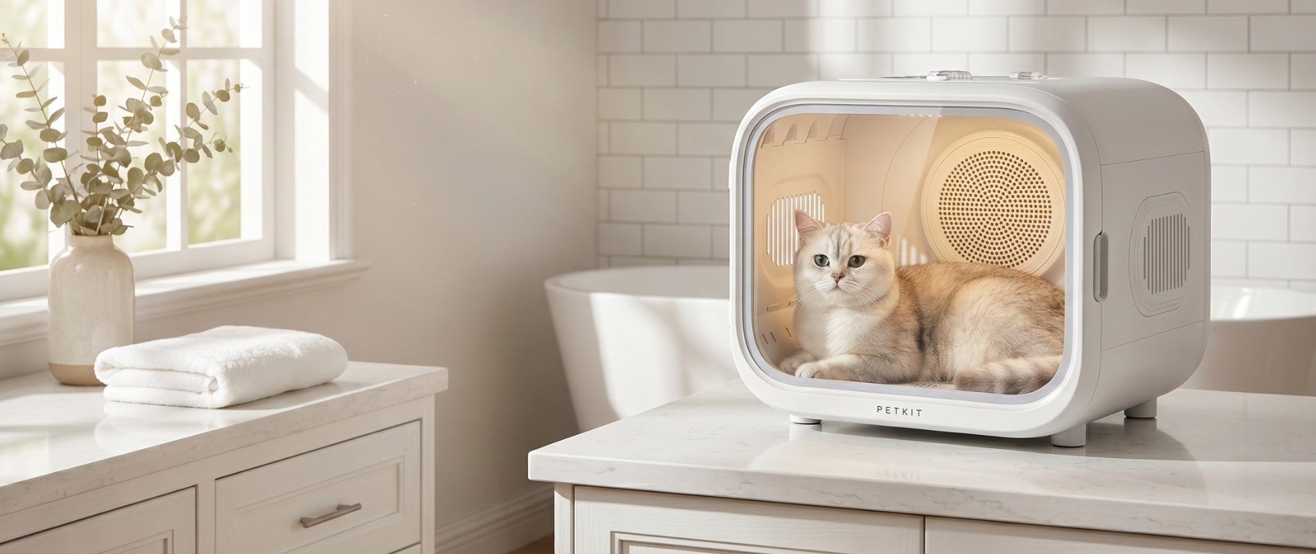 PETKIT Pflegeprodukte für Katzen und Hunde mit Krallenschere Trimmer und Tiertrockner