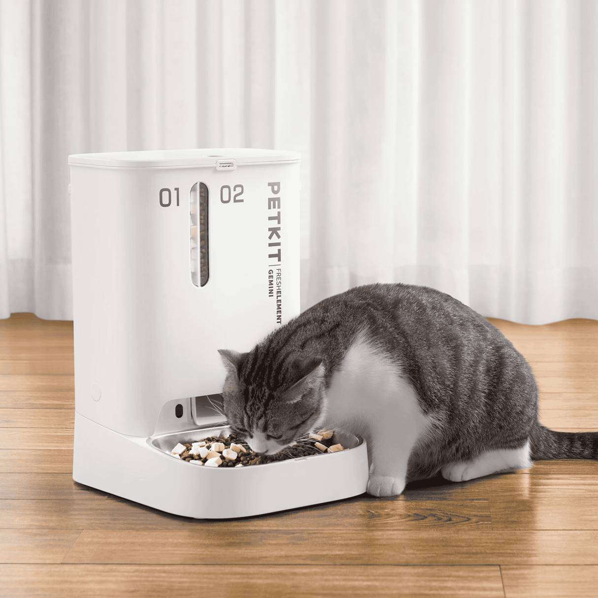 PETKIT YumShare Dual-Hopper Futterautomat Kamera WLAN App Katzen Futterspender
