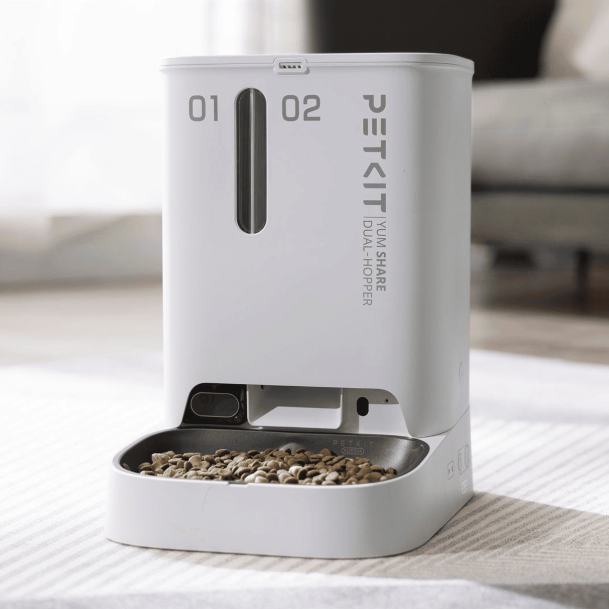 PETKIT YumShare Dual-Hopper Futterautomat Kamera WLAN App Katzen Futterspender