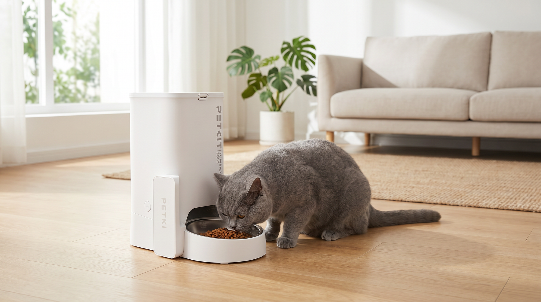 Smarter PETKIT Futterautomat für kontrollierte Fütterung von Katzen